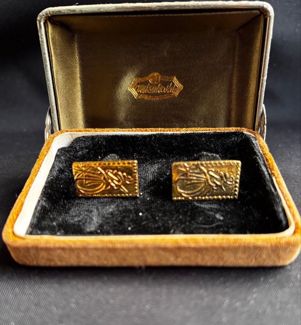 安政二分金のカフスボタン