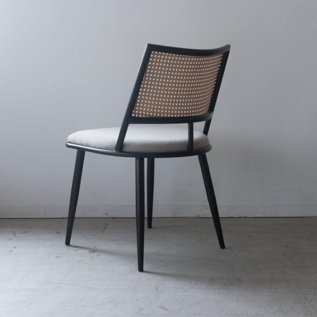 ダイニングチェア グレ　ラタン調