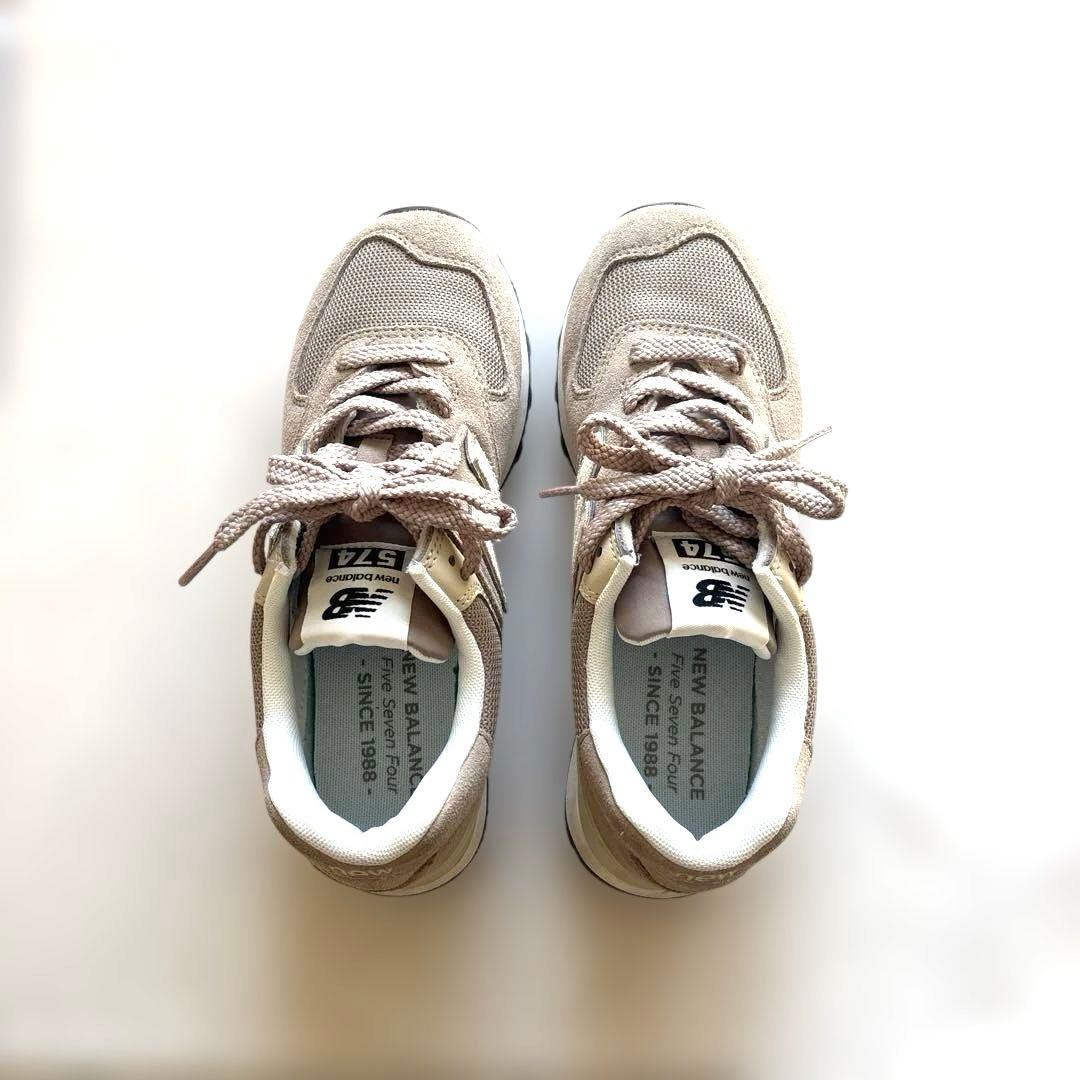 ニューバランス　Ｕ574Ｗ02Ｄ　23.5㎝　 ベージュ　正規品