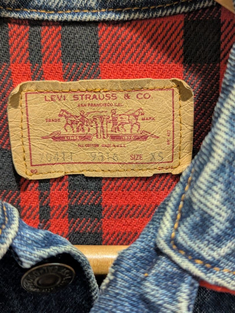 80s USA製 リーバイス 70411-0816 裏地ネル 70505 4th