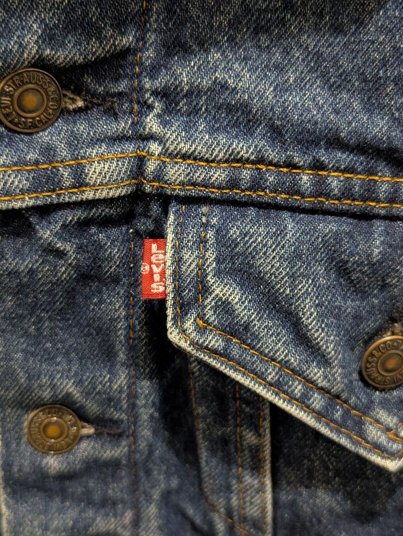 80s USA製 リーバイス 70411-0816 裏地ネル 70505 4th