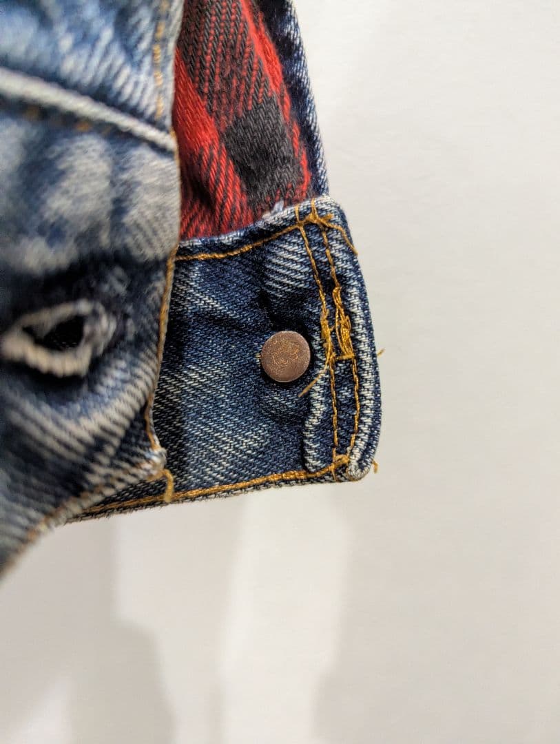 80s USA製 リーバイス 70411-0816 裏地ネル 70505 4th