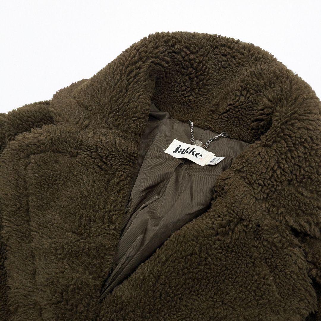 jakke ジャッキー ボアロングコート S グリーン ゆったりめ 緑
