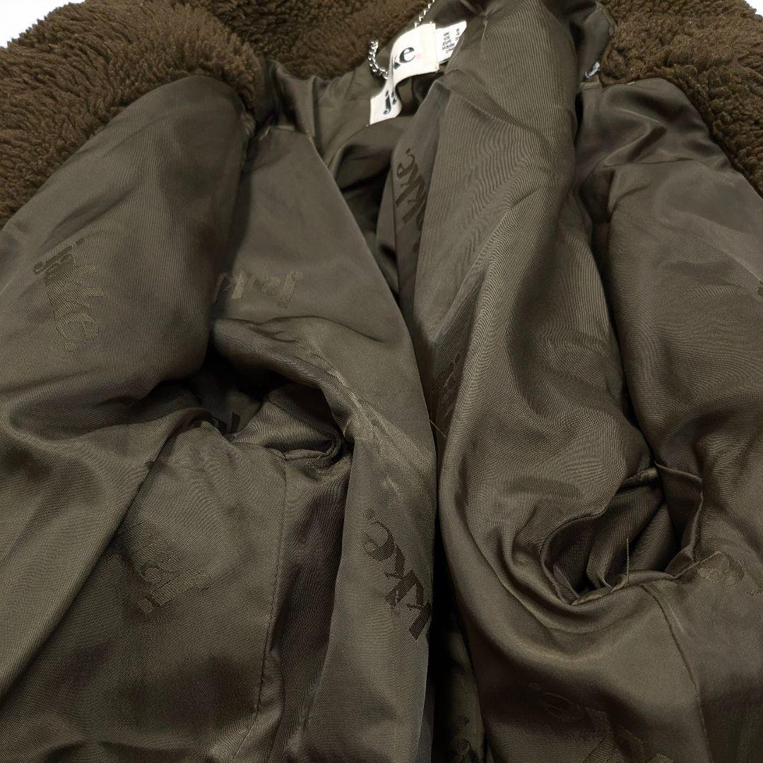 jakke ジャッキー ボアロングコート S グリーン ゆったりめ 緑