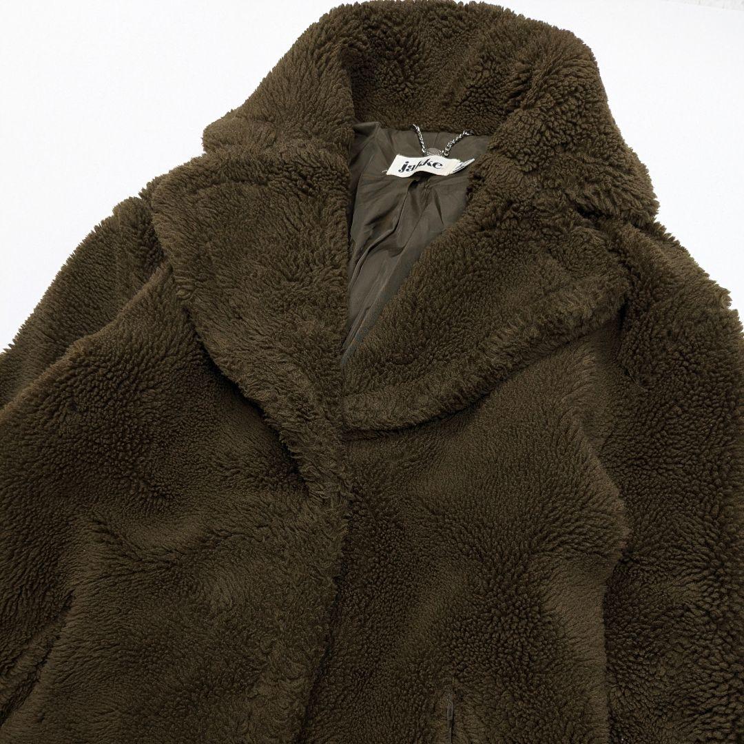 jakke ジャッキー ボアロングコート S グリーン ゆったりめ 緑