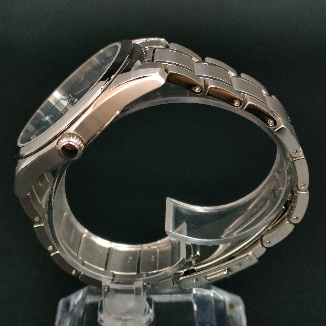 極美品　SEIKO　セイコー　ブルー　シルバー　クォーツ　電池式　腕時計　メンズ