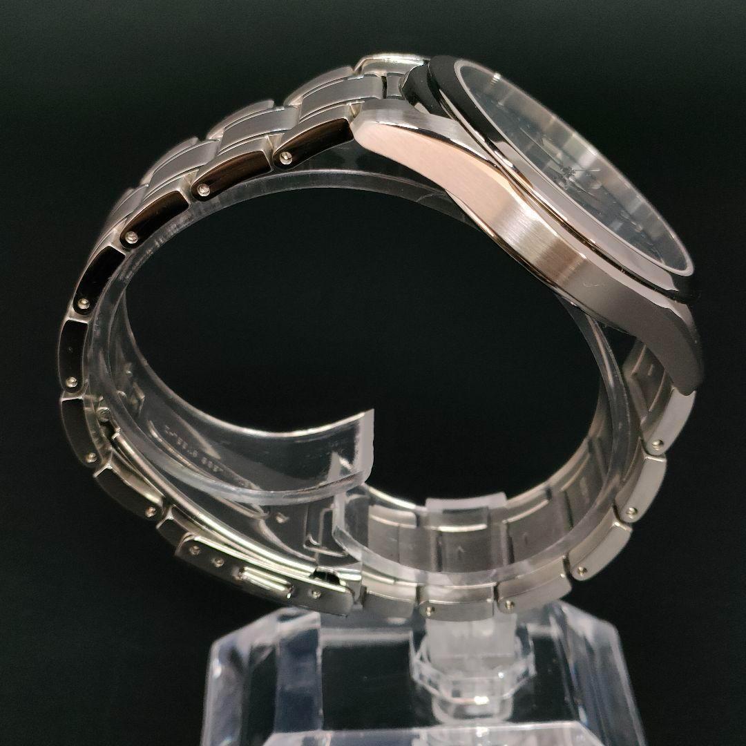 極美品　SEIKO　セイコー　ブルー　シルバー　クォーツ　電池式　腕時計　メンズ