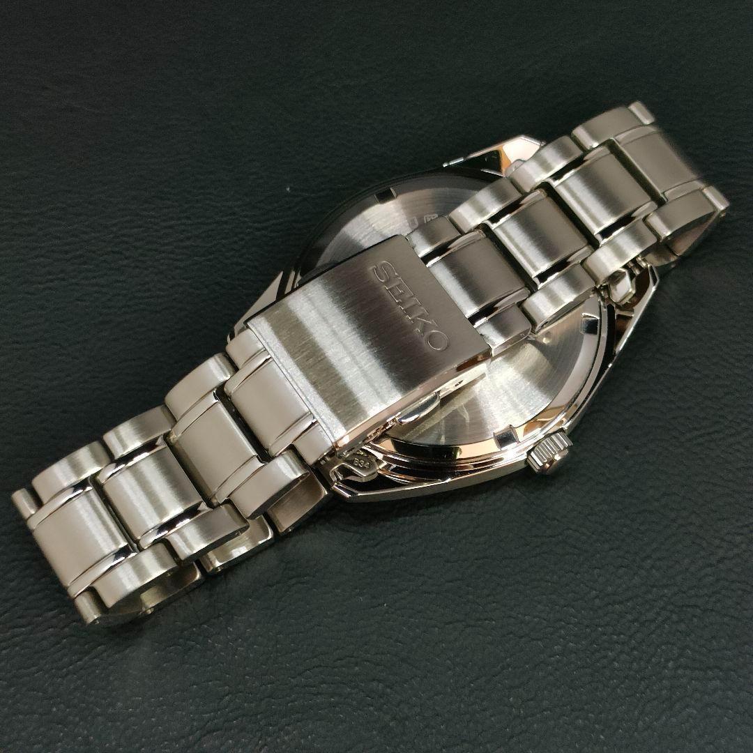 極美品　SEIKO　セイコー　ブルー　シルバー　クォーツ　電池式　腕時計　メンズ