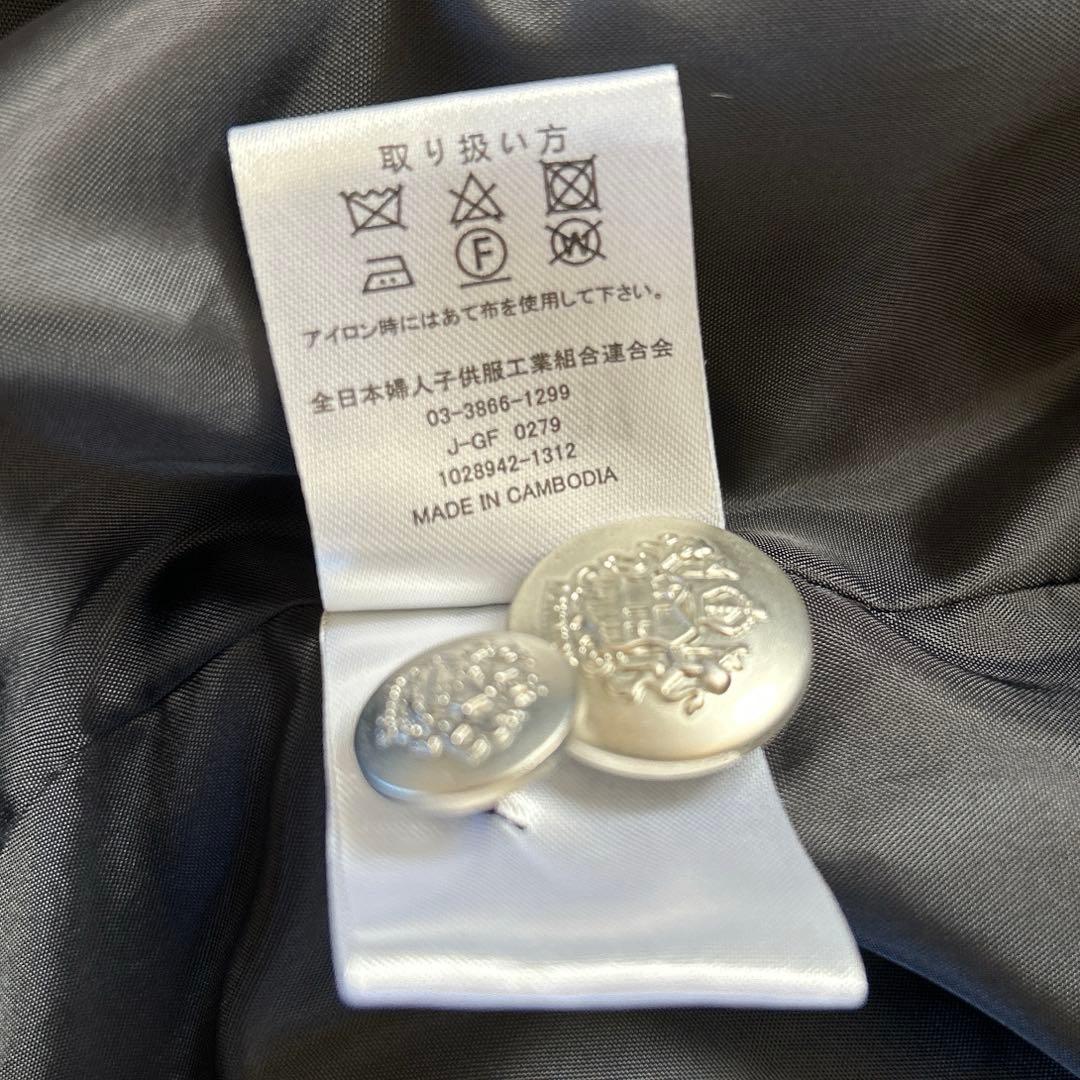 WF 卒業式 フォーマルスーツ スリーピース セットアップ 5点セット ネイビー