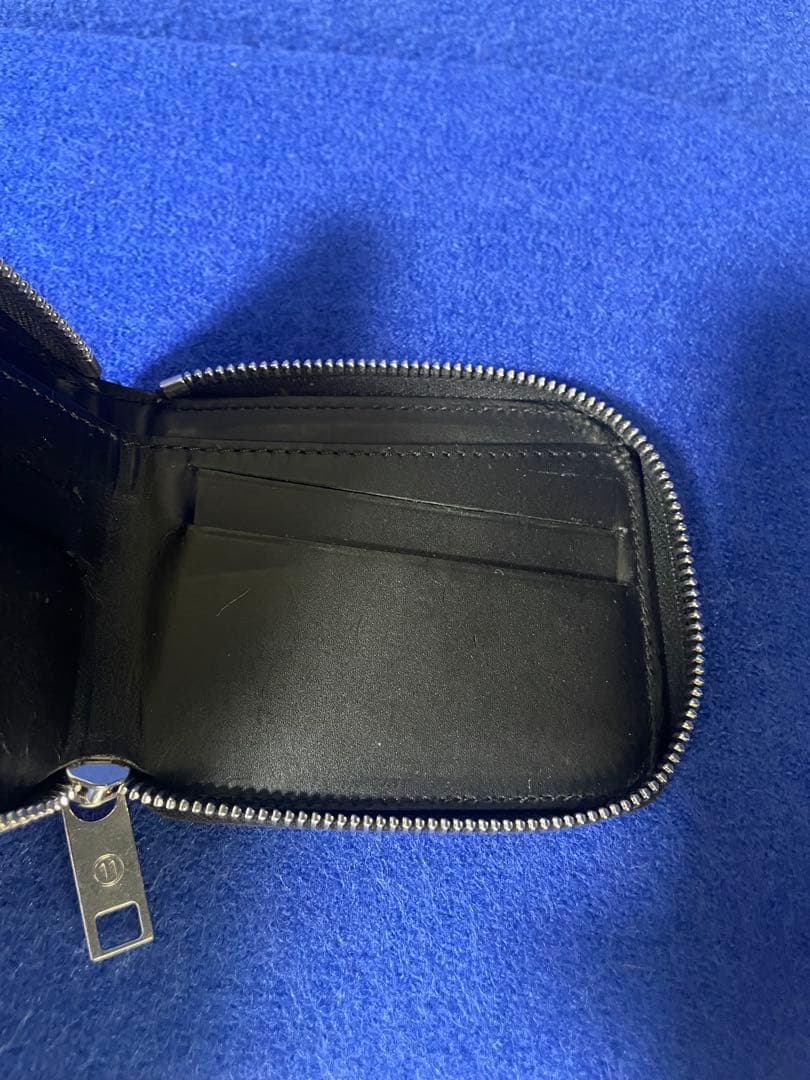 Maison Margiela 二つ折り財布 ブラック/ホワイト　ペンキ加工