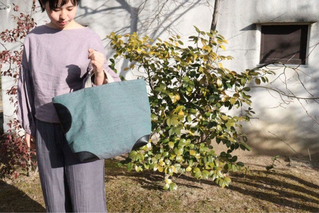 美品　幡 BAN INOUE 19800円リネンハンプ トートバッグ 日本製　大