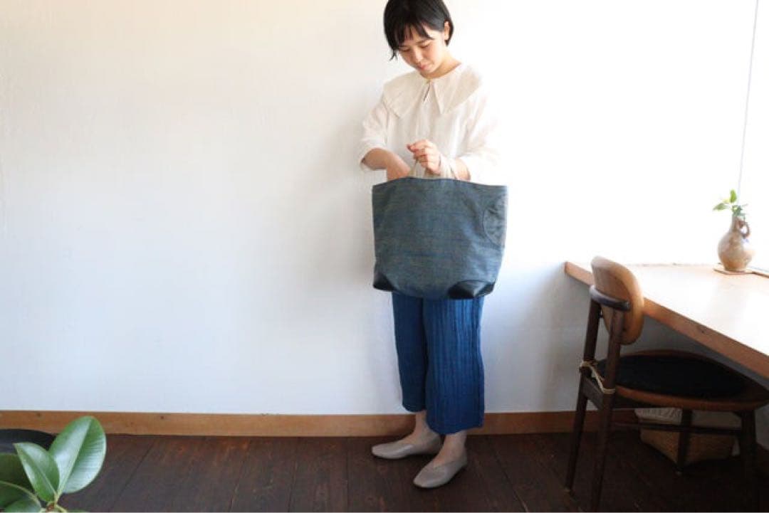 美品　幡 BAN INOUE 19800円リネンハンプ トートバッグ 日本製　大