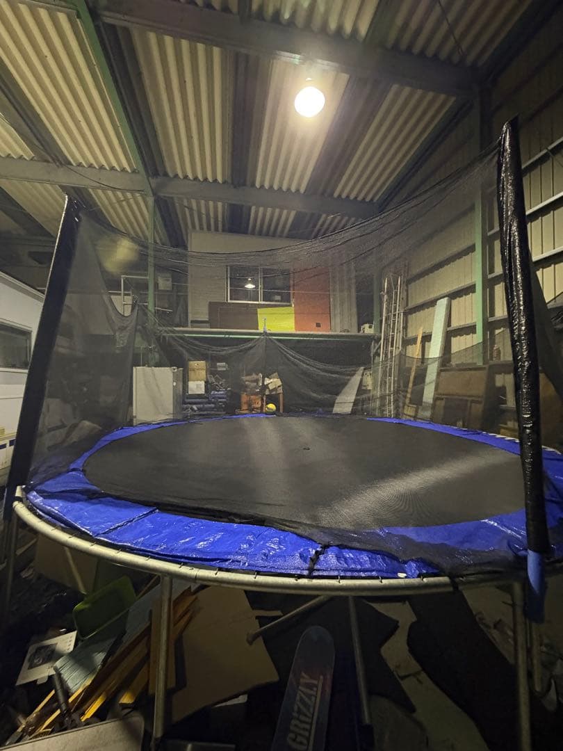 円形トランポリン 安全ネット付き