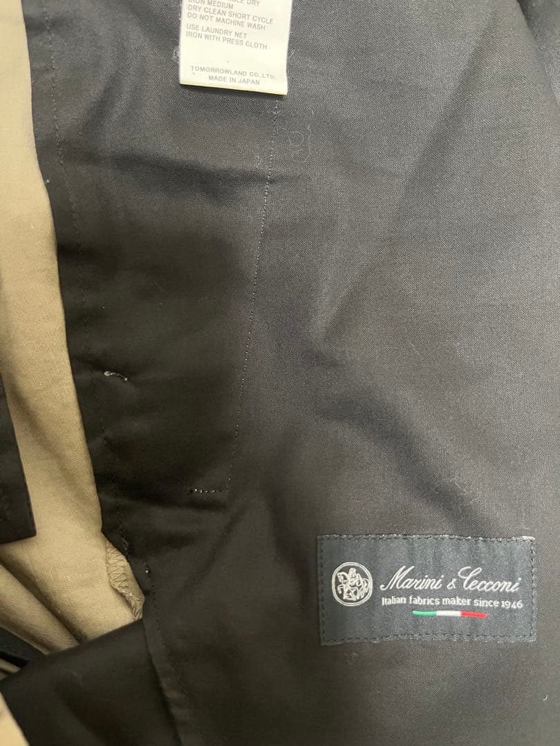 美品 トゥモローランド ストレッチリネンスリムスラックス サイズ50