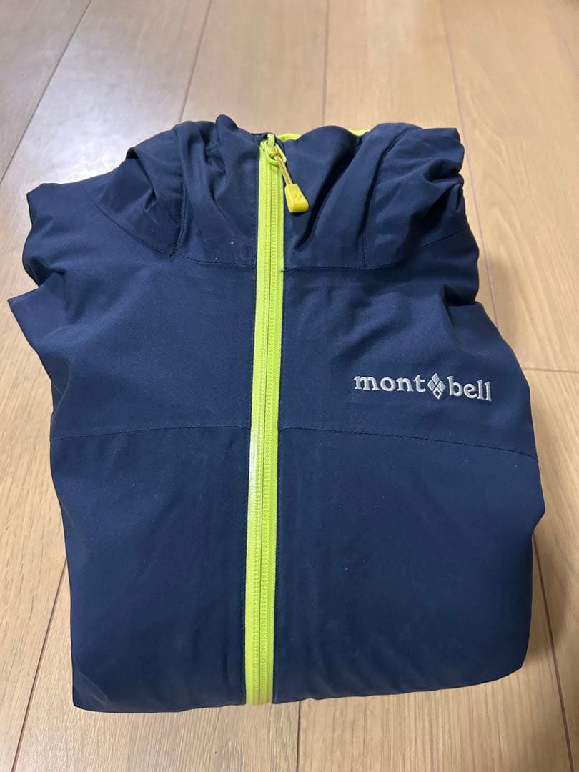 mont-bell 子ども用ウェア ネイビー/ライム140サイズ⭐︎超美品！