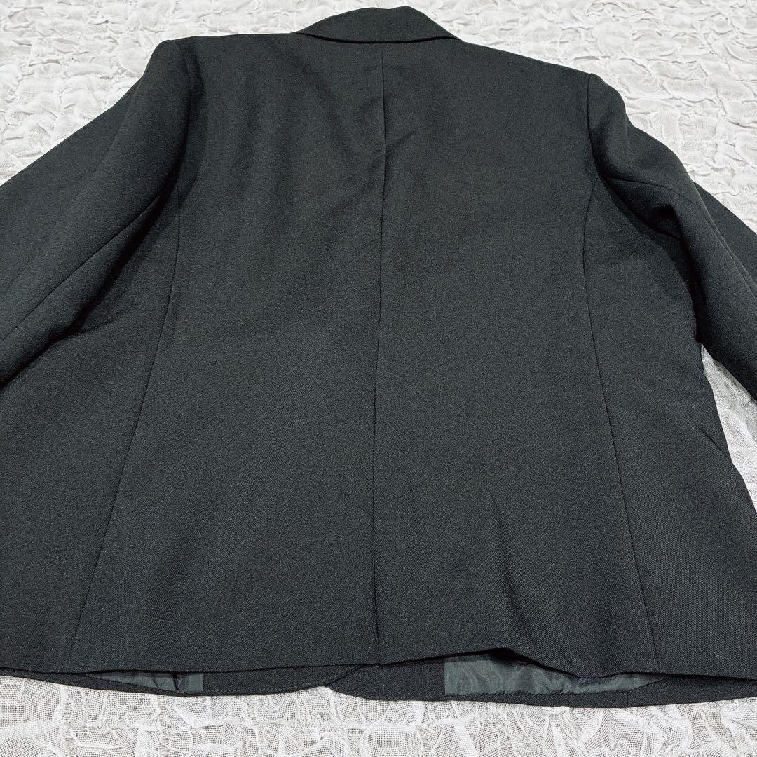 未使用　3L スーツ　黒　ジャケット　スカート　洗える　大きい　通勤　ブラック