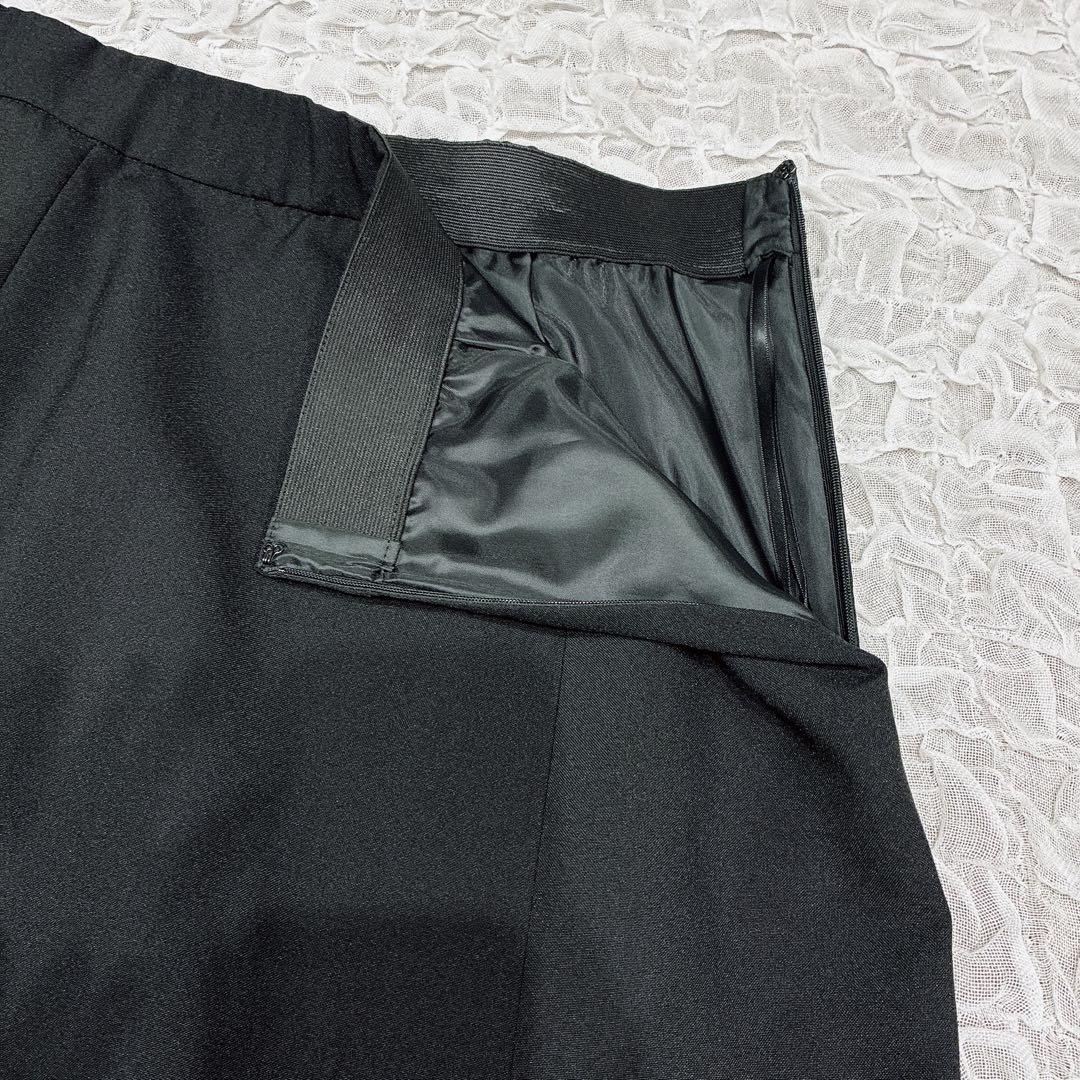 未使用　3L スーツ　黒　ジャケット　スカート　洗える　大きい　通勤　ブラック