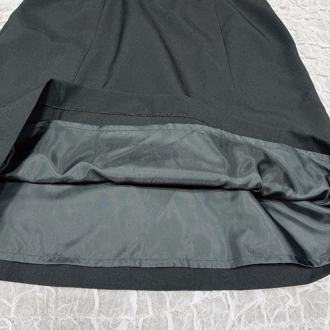 未使用　3L スーツ　黒　ジャケット　スカート　洗える　大きい　通勤　ブラック