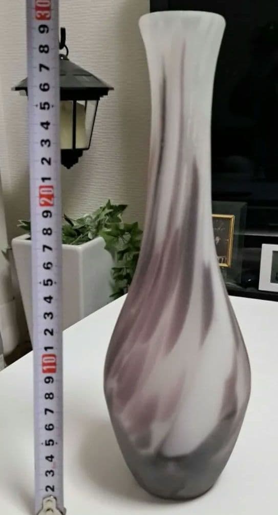 1/11限り【ガラス工芸家　藤田喬平】手吹きガラス工芸品　花瓶　高さ約30cm