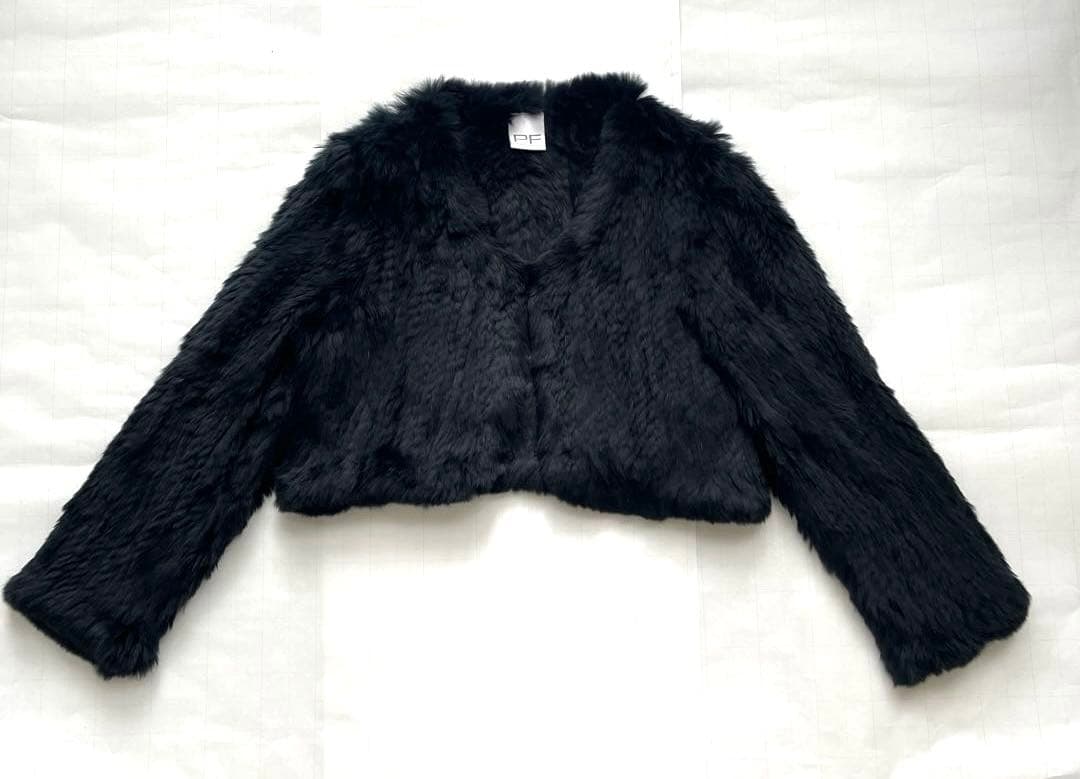 美品　Paola Frani ラビットファー ボレロ　ショート丈ジャケット　S