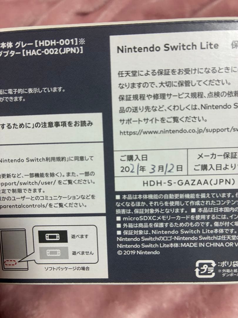 Nintendo Switch Lite スイッチライト 本体 マイクラソフト付