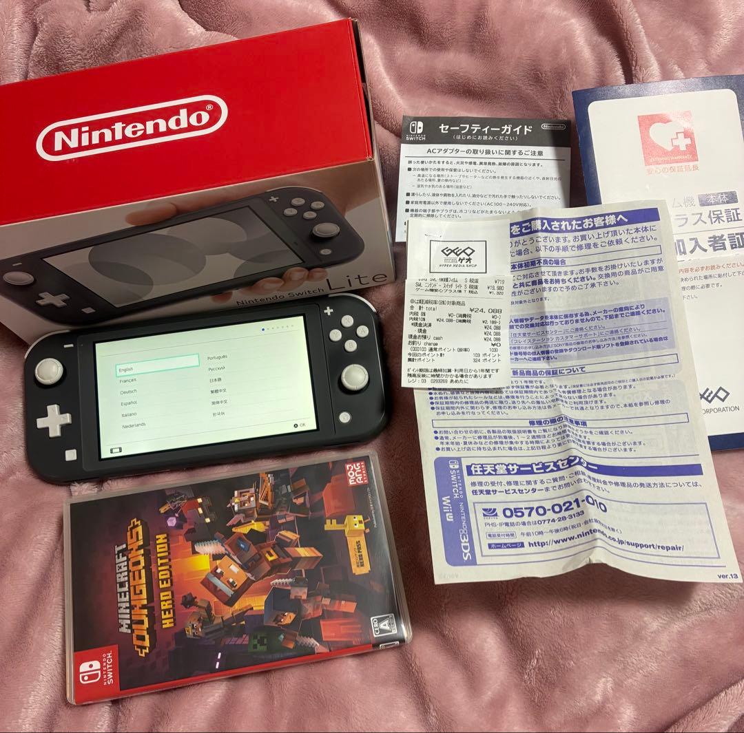 Nintendo Switch Lite スイッチライト 本体 マイクラソフト付