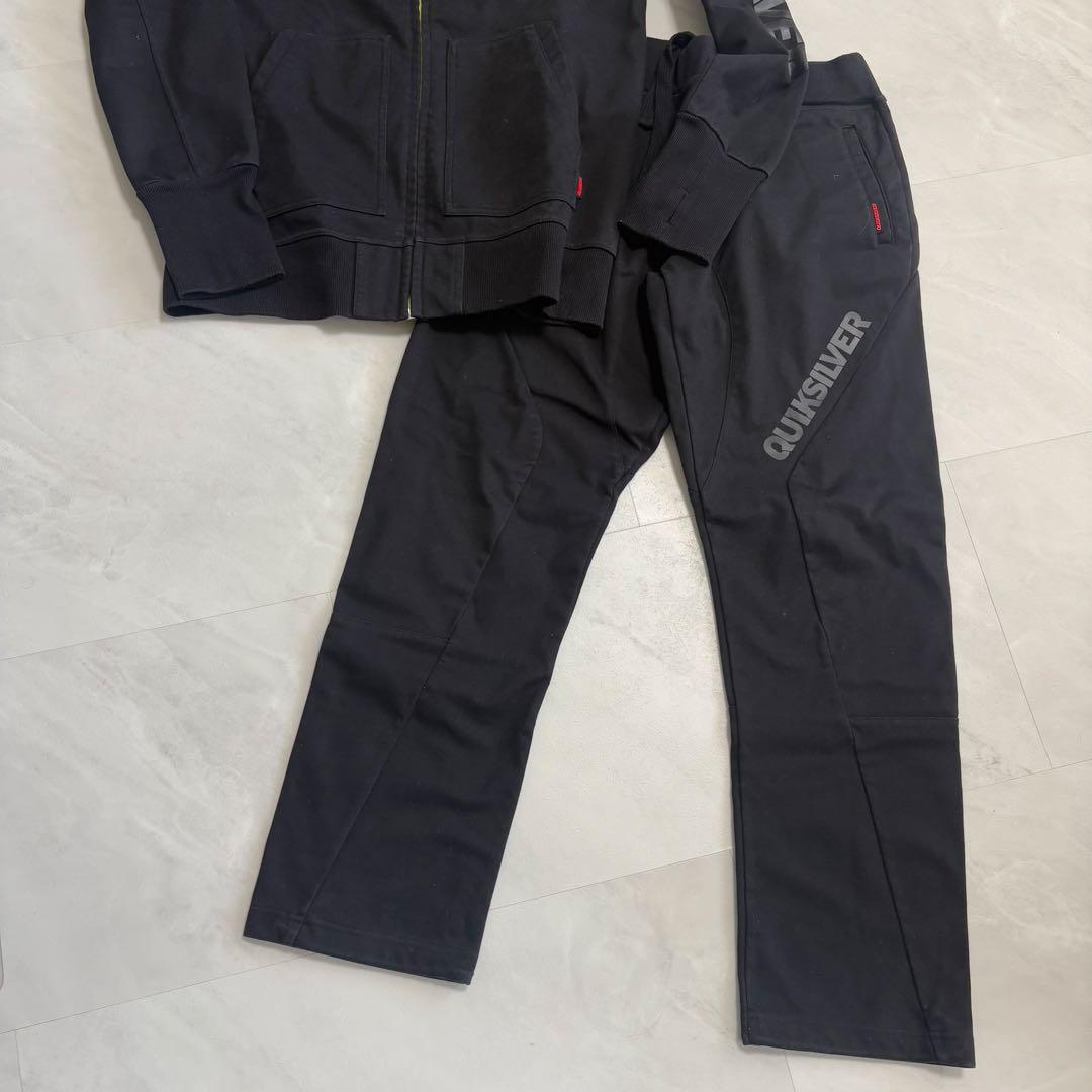 【1度だけ使用】Quiksilver 黒 スウェットセットアップ