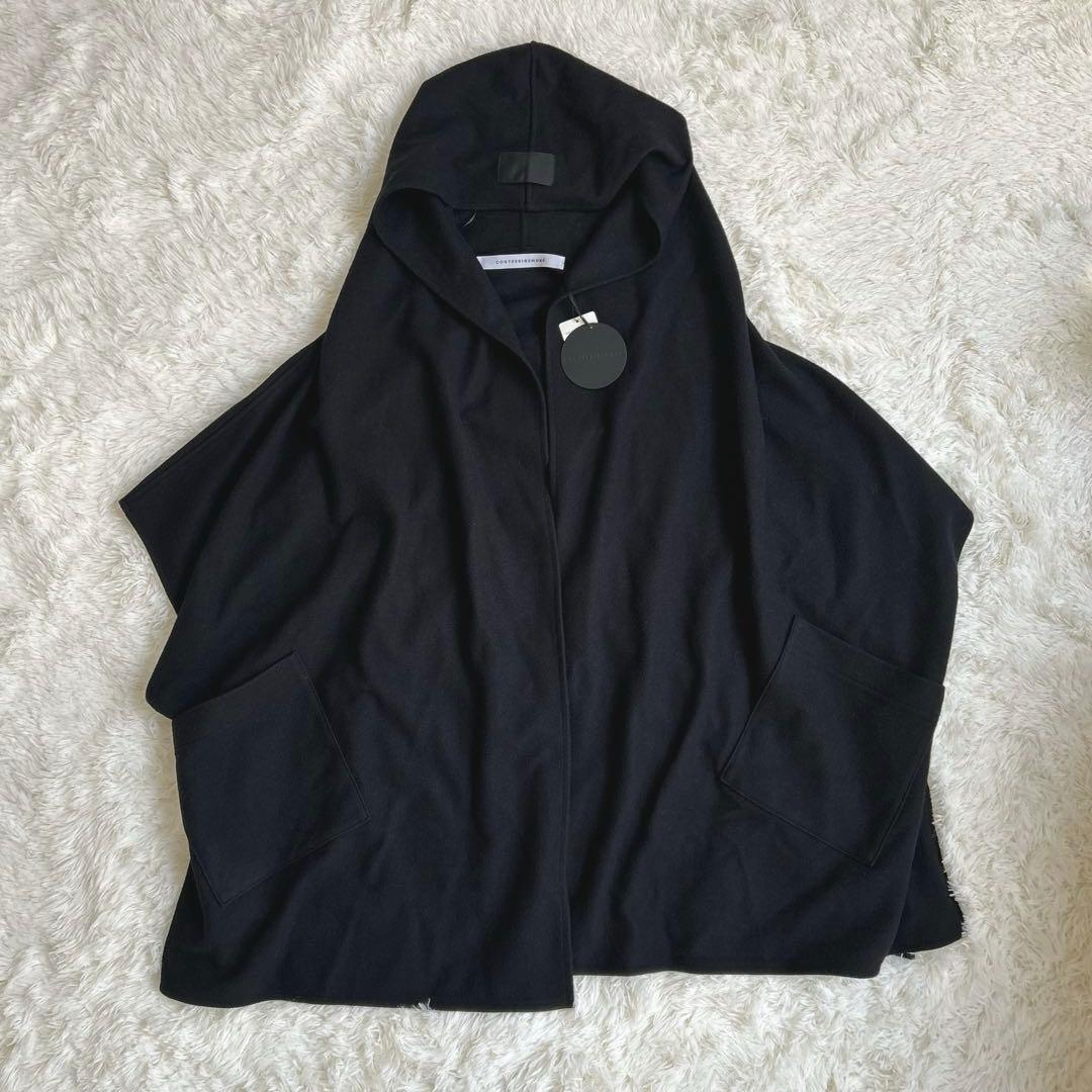 ✨新品未使用✨定価7.2万 コグザビッグスモーク フーディーケープ ネイビー