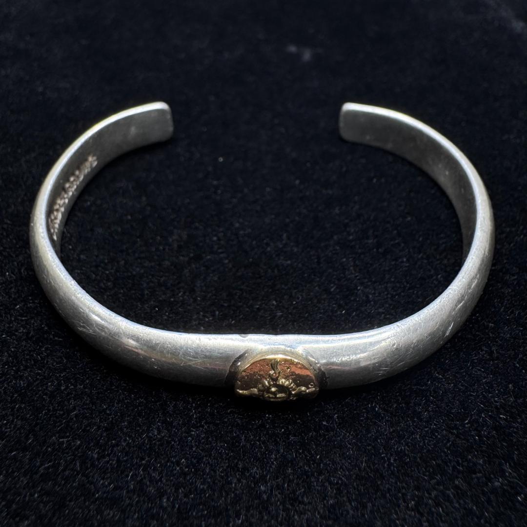 【16.5cm】　K18/SILVER ファーストアローズ バングル シルバー