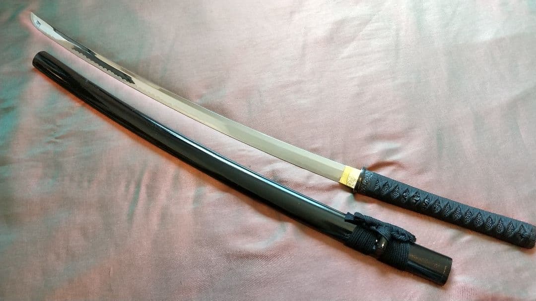 【鶴姫一文字風】模造刀 互の目刃紋 喰出し鍔 模擬刀 sword 上杉謙信