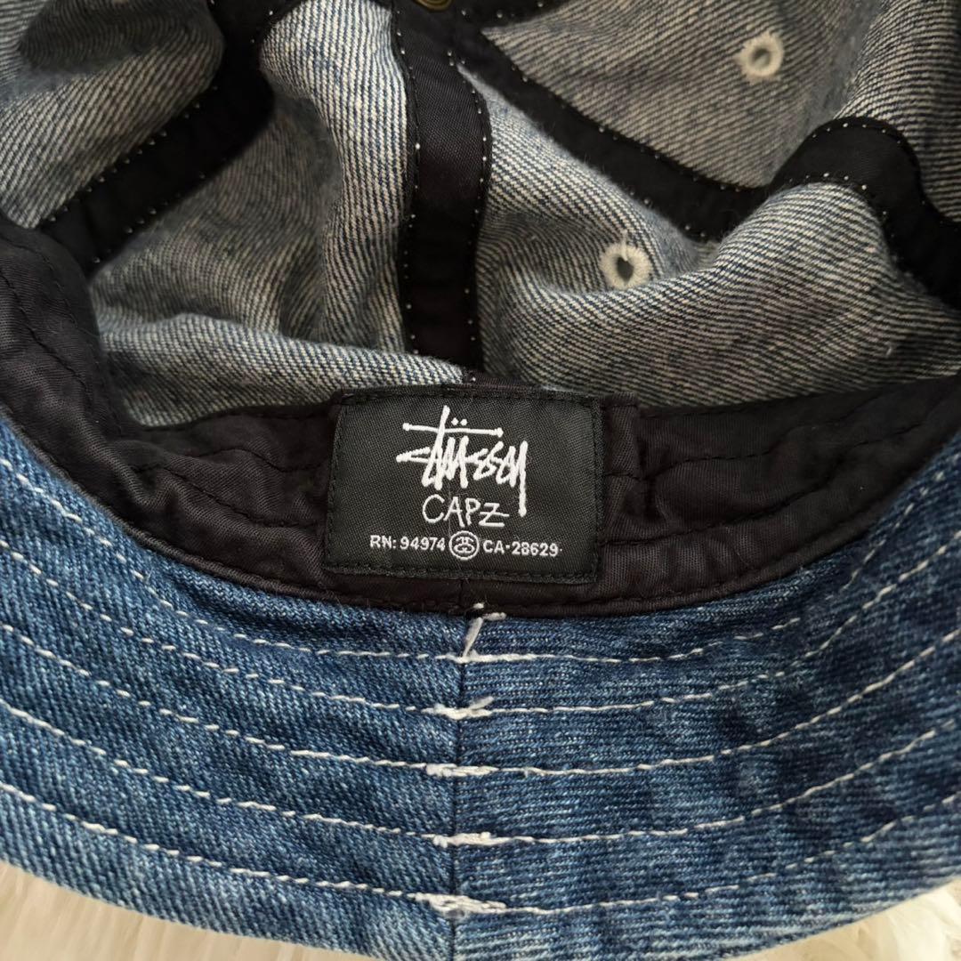 90s-00s OLD STUSSY デニムバケットハットFREEサイズ