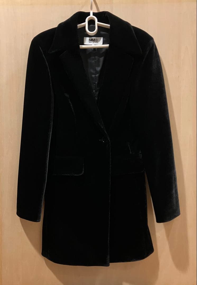 M￼M6 メゾンマルジェラ　ベルベットチェスターコート