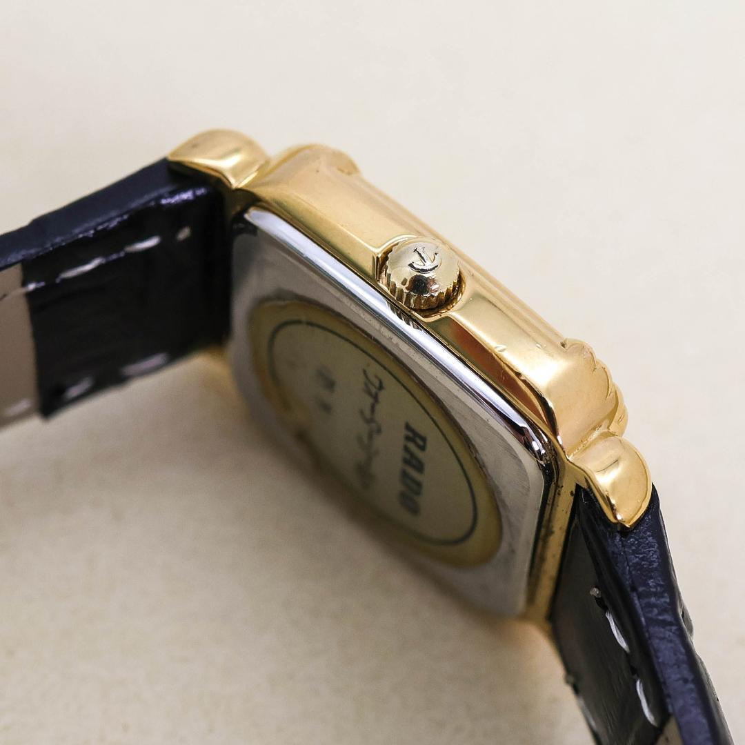 稼働 RADO 腕時計 アンティーク ゴールド レディース 新品電池 2672