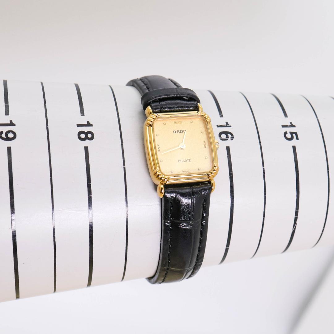 稼働 RADO 腕時計 アンティーク ゴールド レディース 新品電池 2672