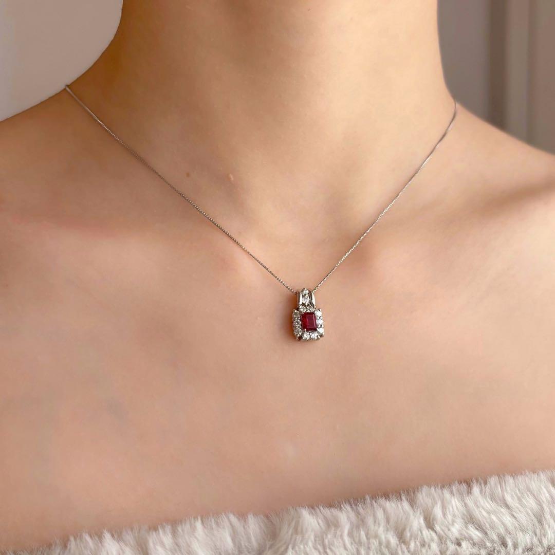 天然 レッドベリル ダイヤモンド 計0.77ct 中宝研ソート『大粒です』