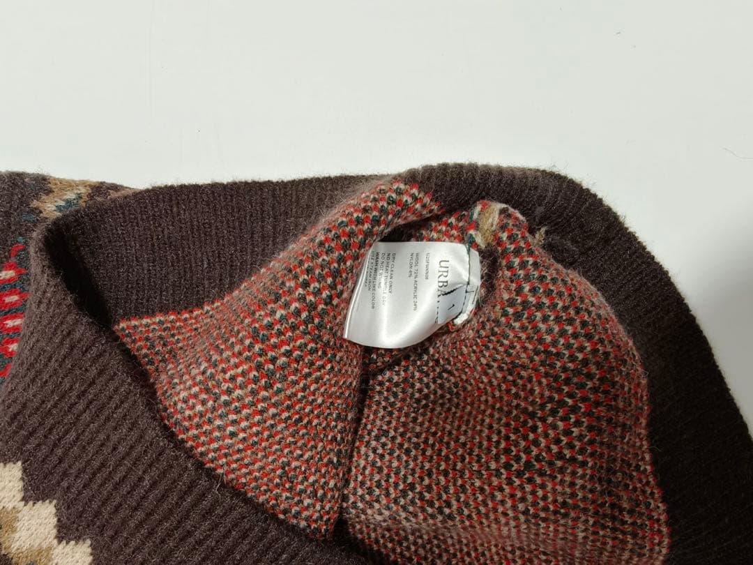 Urbanic 30 Lodge 幾何学模様ニットベスト