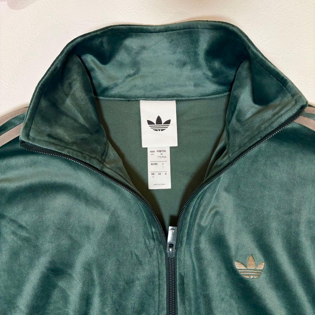 【希少ベロア】アディダス ファイヤーバード トラックジャケット グリーン M