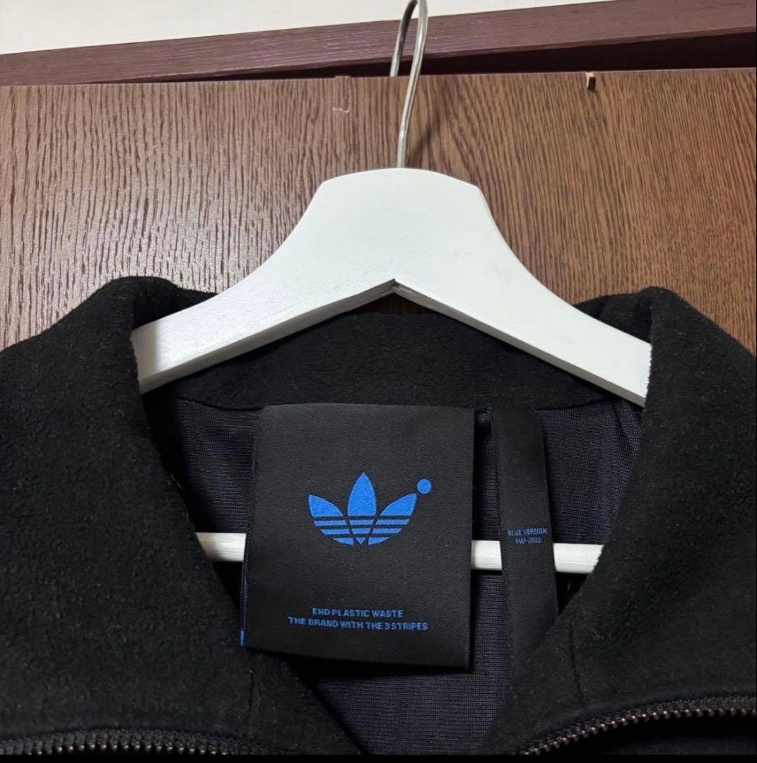 アディダス ブルーバージョン ファイヤーバードトラックトップジャケット XS 黒