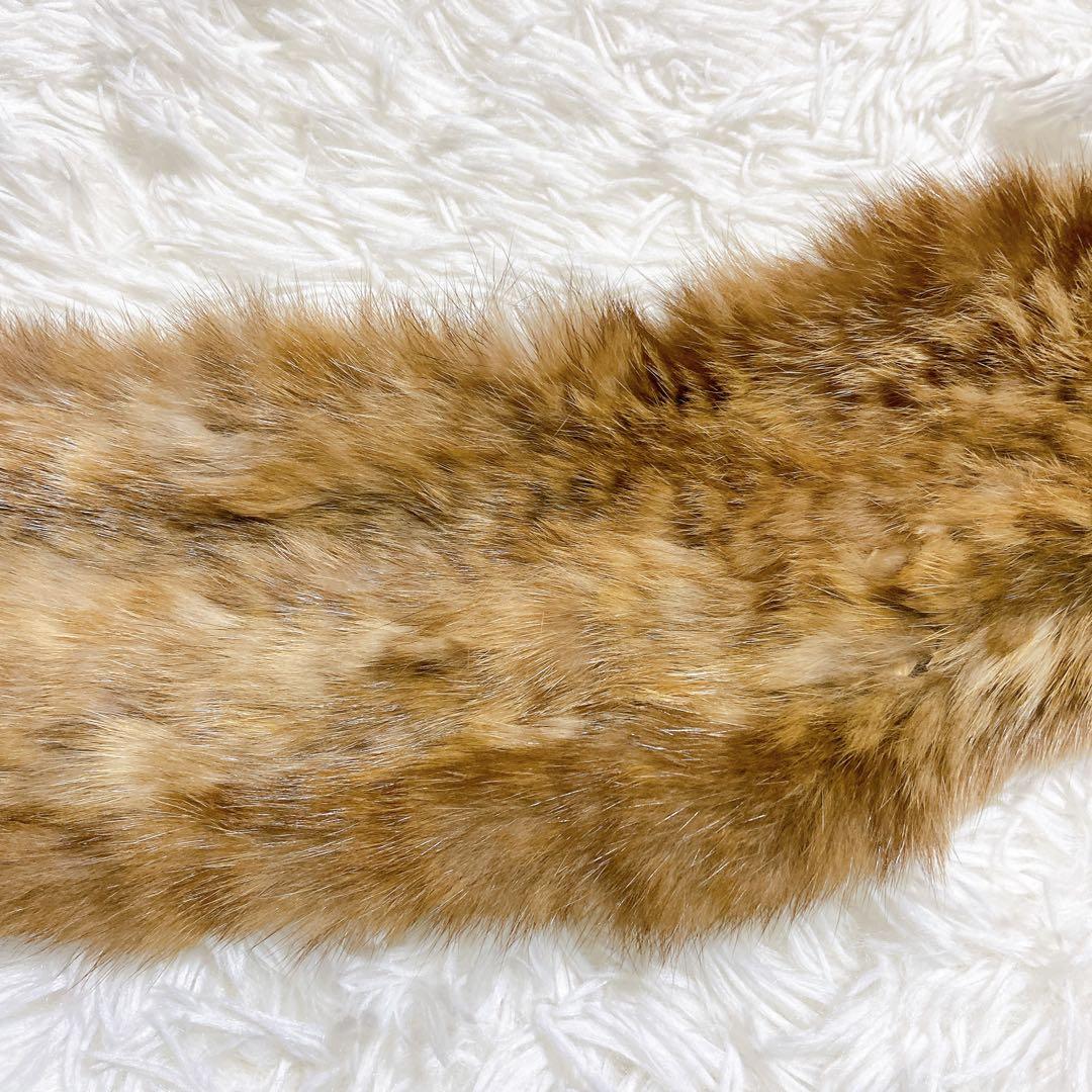 極美品⭐️毛皮ファー　リアルファー　マフラー　ロシアンセーブル　タグ付き