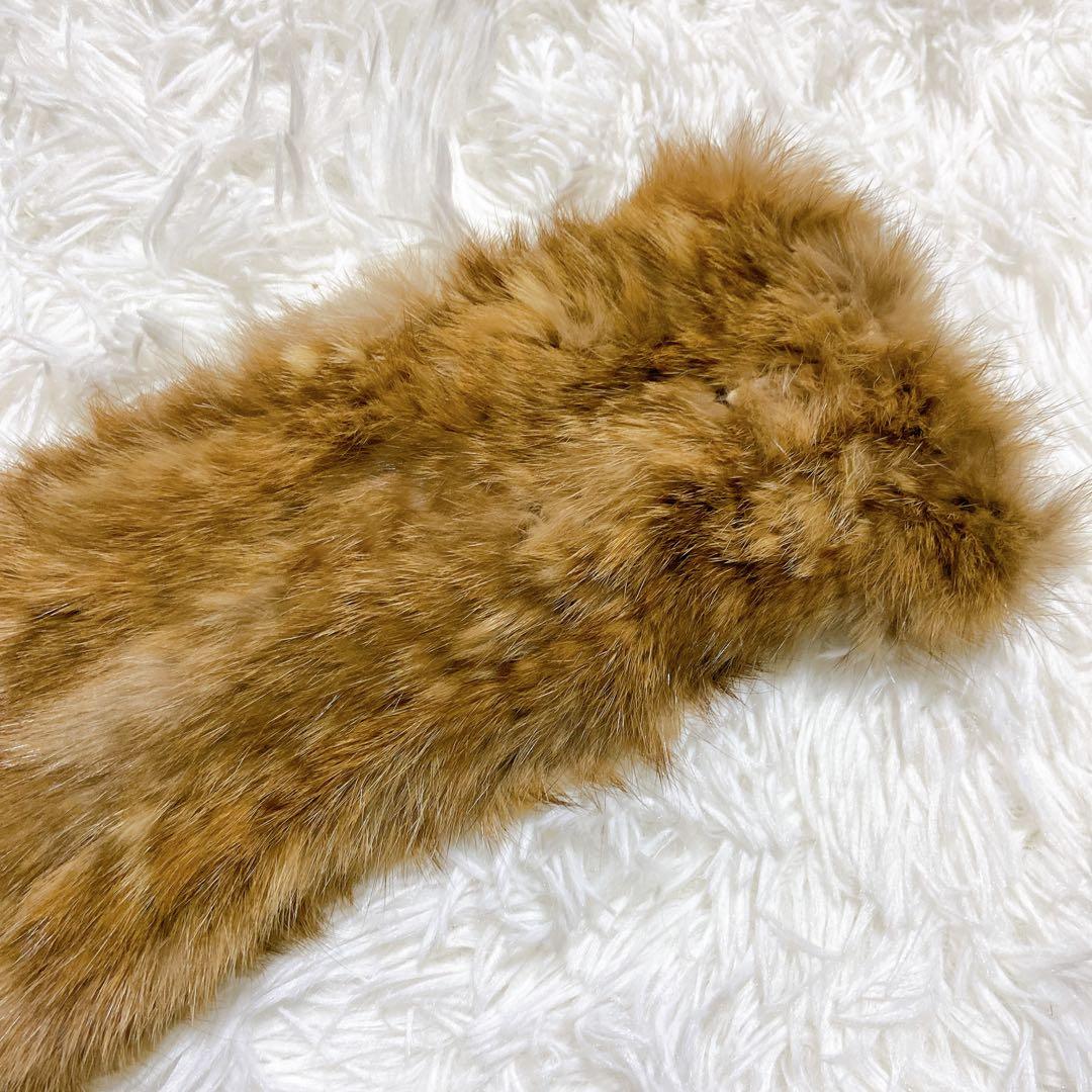 極美品⭐️毛皮ファー　リアルファー　マフラー　ロシアンセーブル　タグ付き