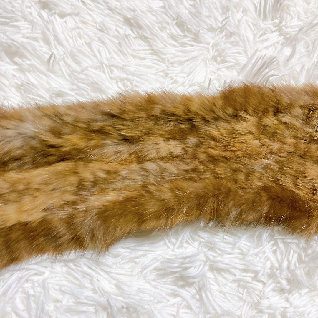 極美品⭐️毛皮ファー　リアルファー　マフラー　ロシアンセーブル　タグ付き