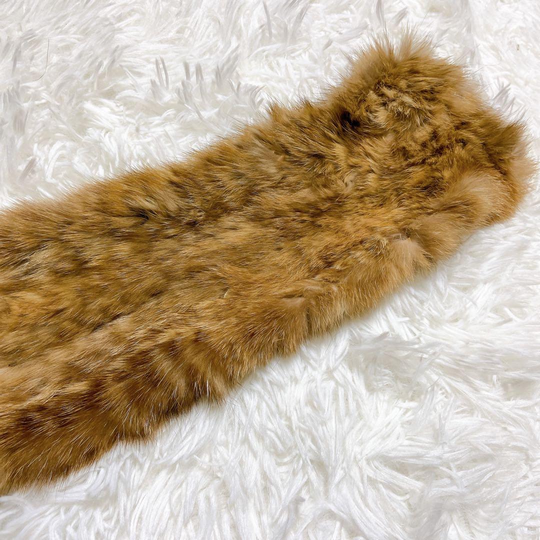 極美品⭐️毛皮ファー　リアルファー　マフラー　ロシアンセーブル　タグ付き