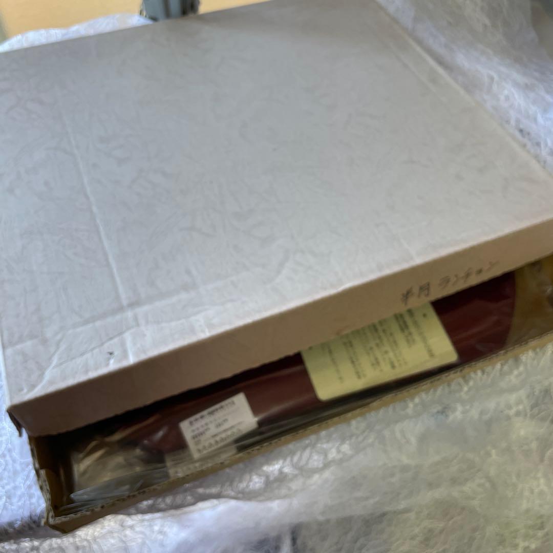 越前漆器　両面布張半月膳ランチョンマット 3枚セット　天然木(折敷)