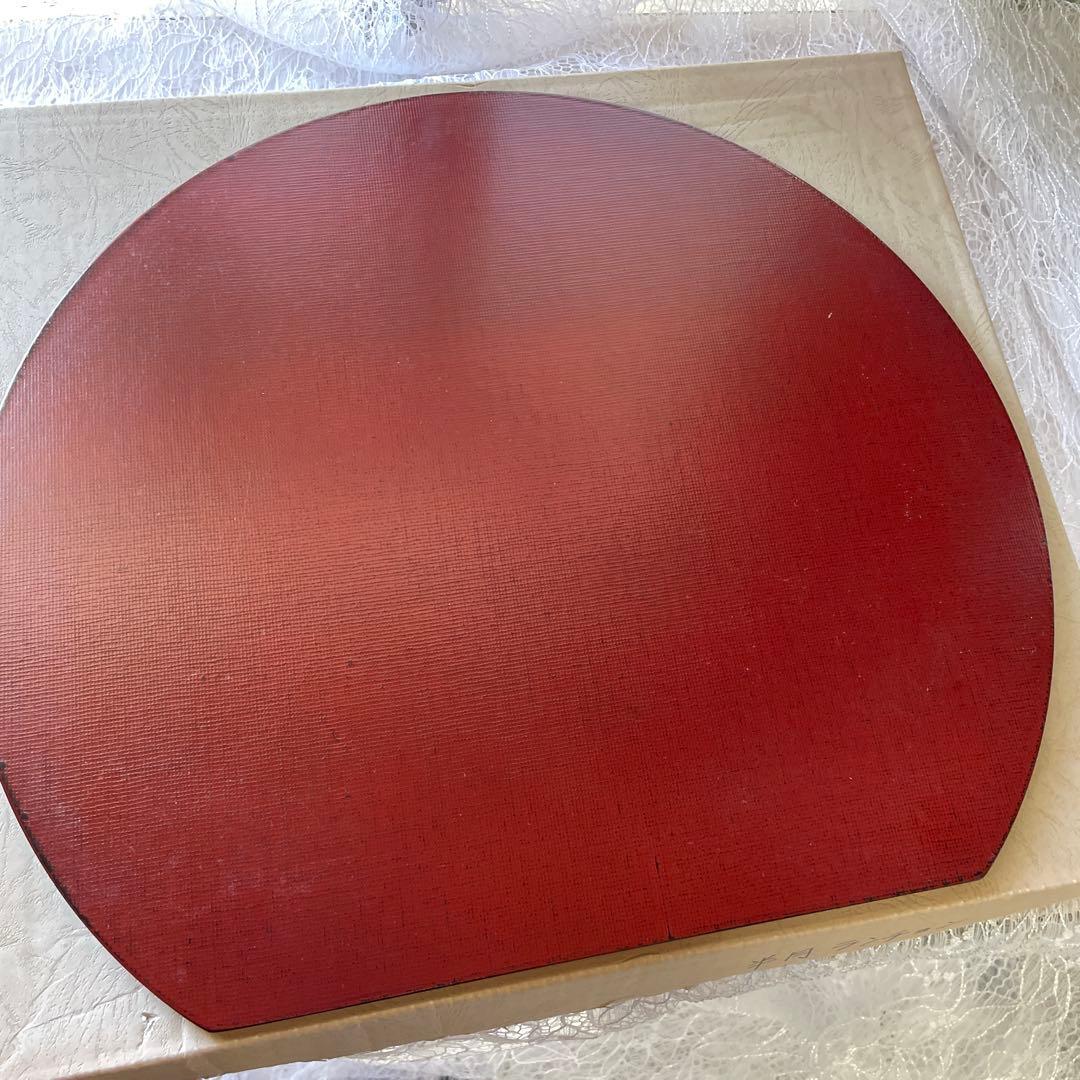越前漆器　両面布張半月膳ランチョンマット 3枚セット　天然木(折敷)