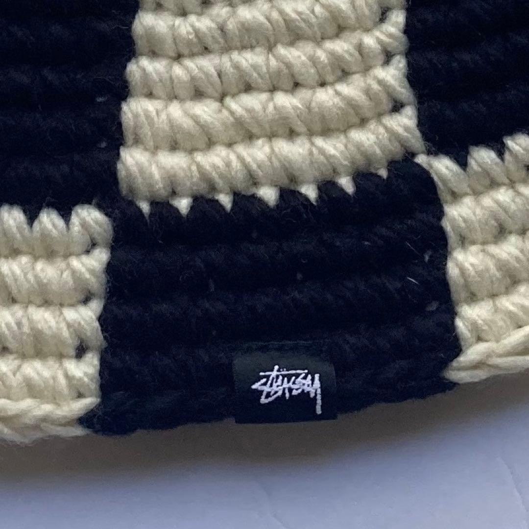 帽子 STUSSY CHECKER KNIT BUCKET