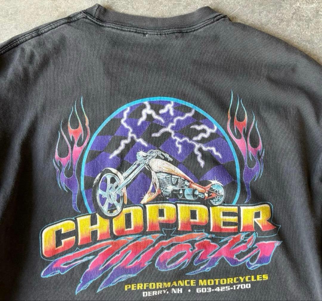 鬼フェード choppers ロンT ファイヤーパターン