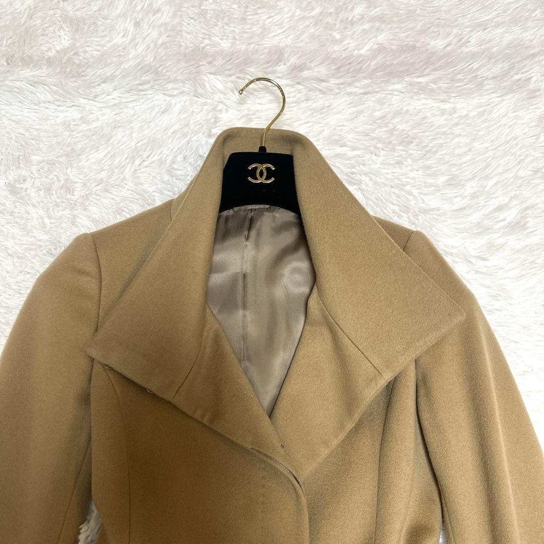 ANAYI アナイ　カシミヤ100% スタンドカラーコート　キャメル　サイズ36