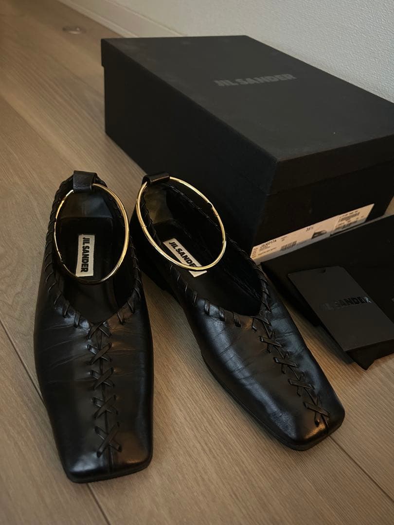 【正規品】JIL SANDER Ring バレリーナフラットシューズ35.5