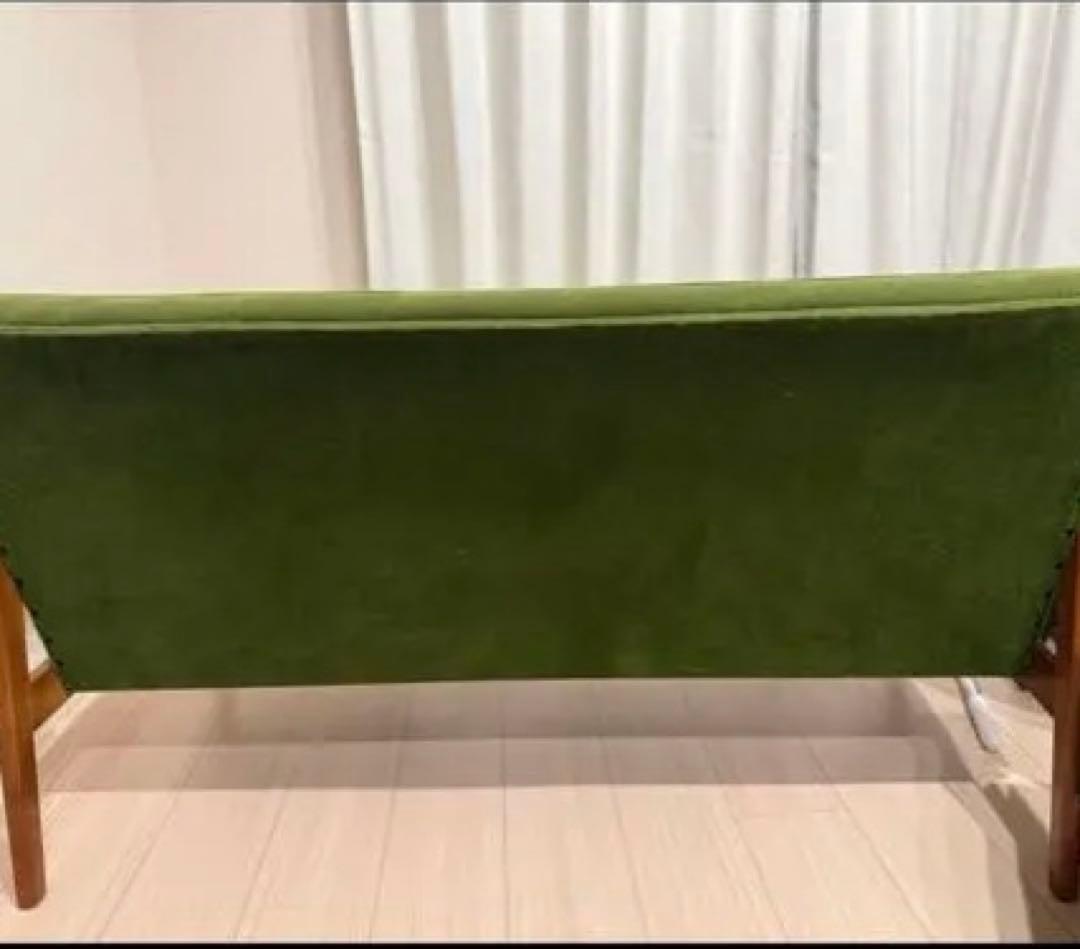グリーン ベルベットソファのみ