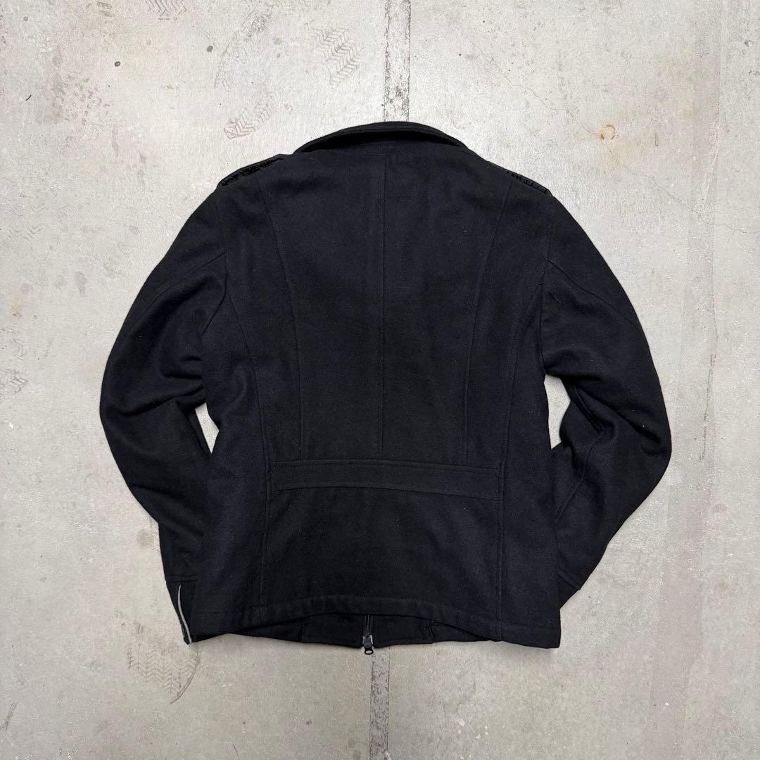 00s archive Pcoat wool ファー Y2K jacket